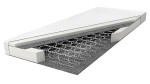 Letto 140x200 Alion bianco con materasso Bonell