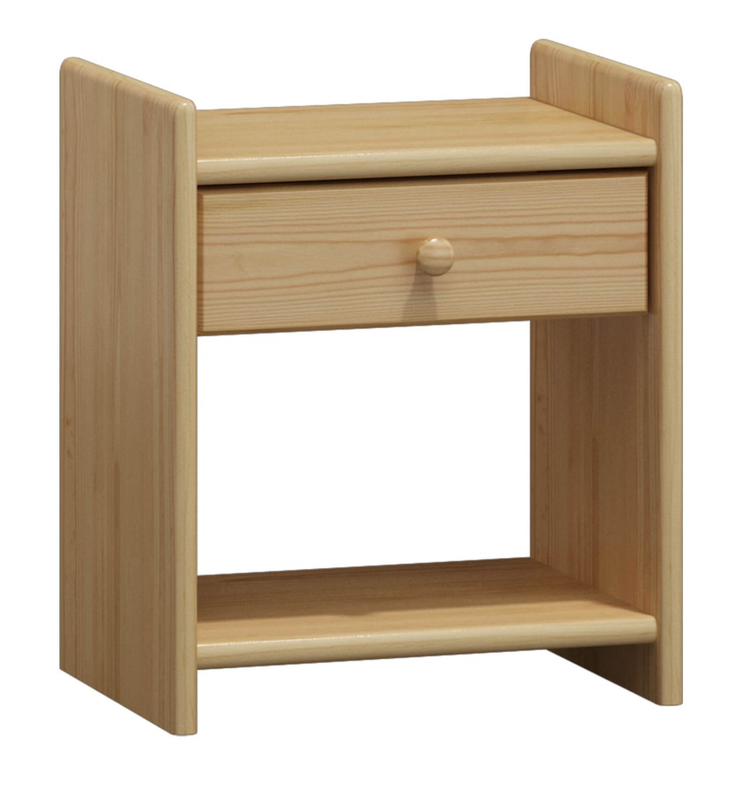 Comodino in legno WIKI, colore pino