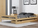 Letto in legno 120x200 Prima non verniciato con materasso in schiuma