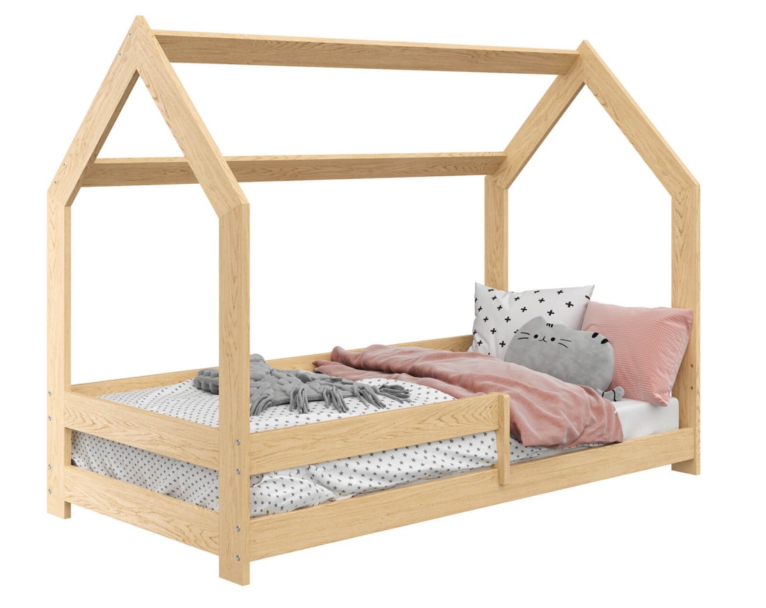 Lettino Montessori 80x160 cm a Casetta Pino e sponde D5