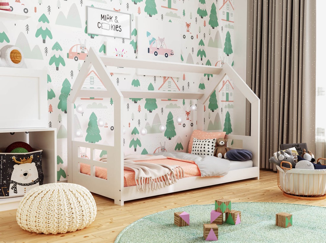 Lettino Montessori 80x160 cm a Casetta Bianco D2D