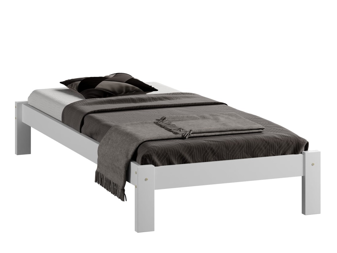 Letto 90x200 Liliana in pino bianco