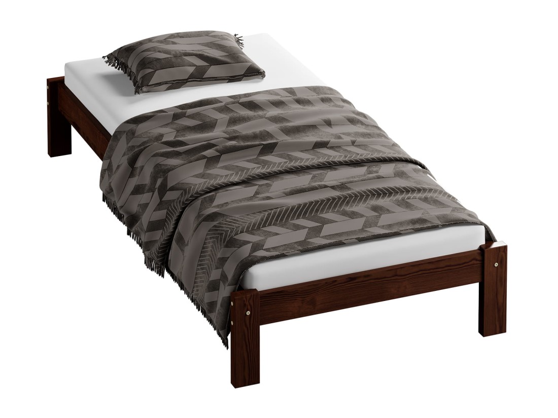Letto in pino 90x200 Liliana noce