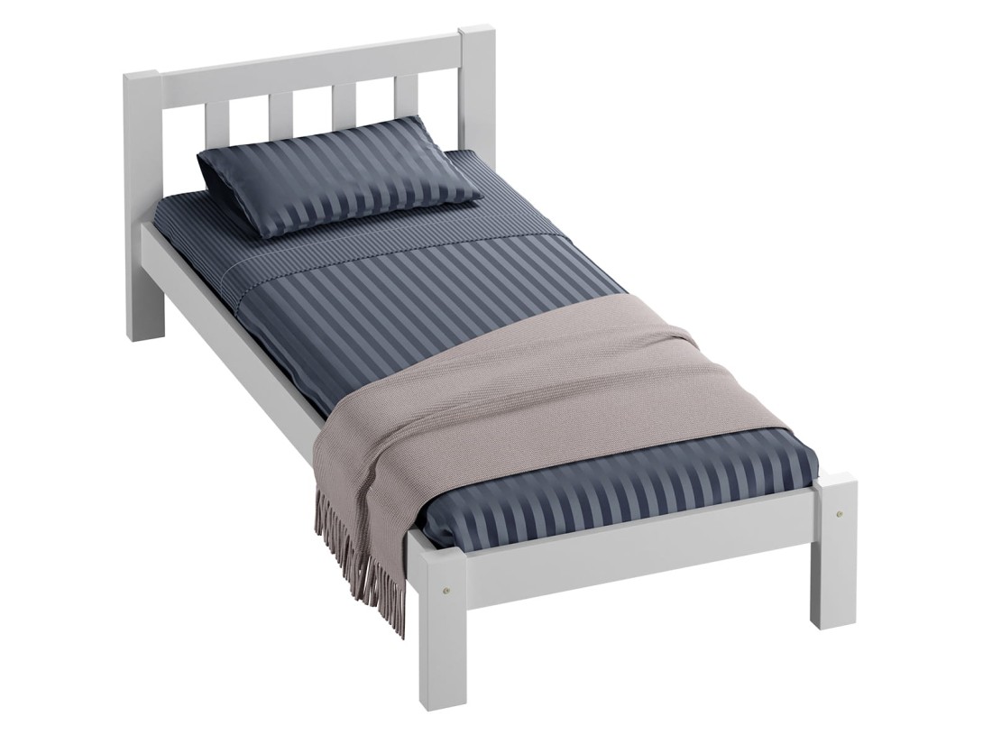 Letto 90x200 Ofelia in pino bianco