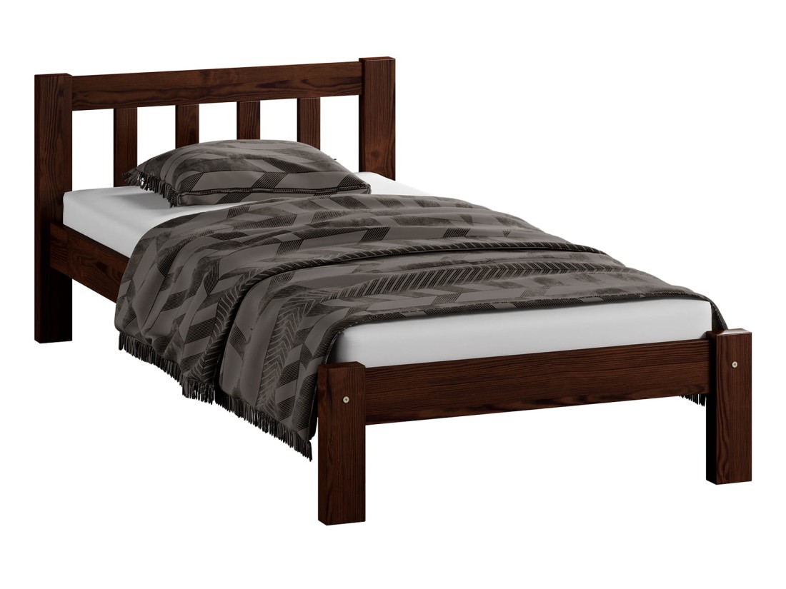 Letto in pino 90x200 Ofelia noce