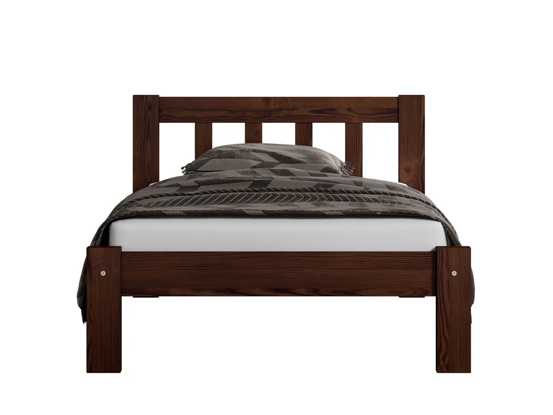 Letto in pino 90x200 Ofelia noce