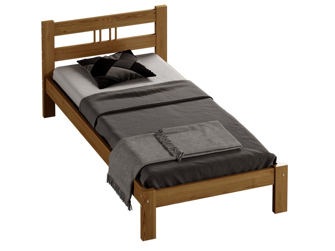 Letto in pino 90x200 Nikola rovere