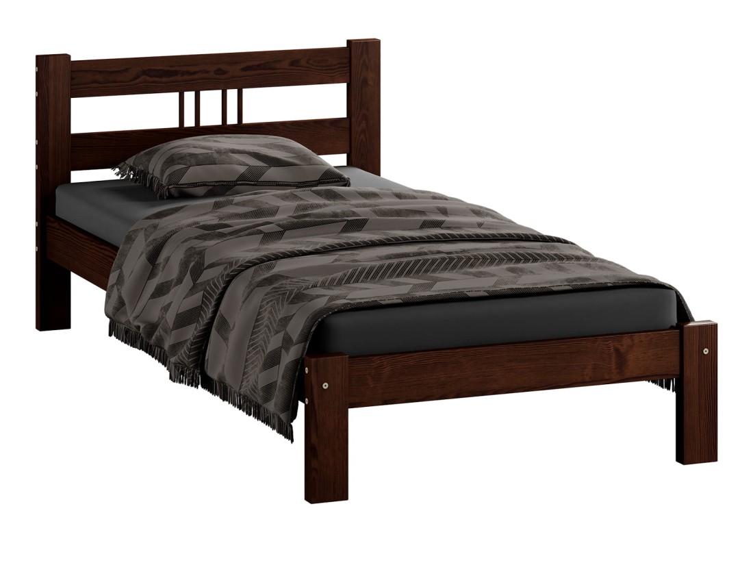 Letto in pino 90x200 Nikola noce