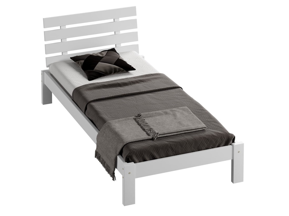 Letto in pino 90x200 Klara bianco