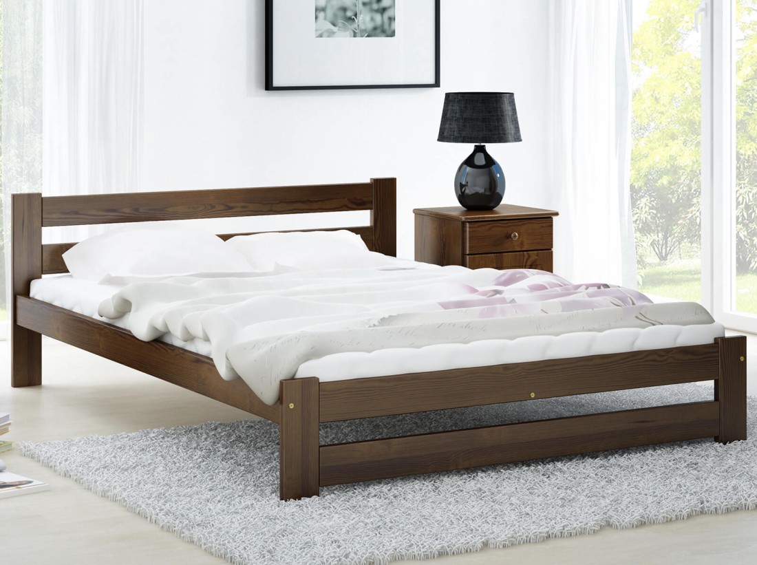 Letto in legno 120x200 Kada eco noce