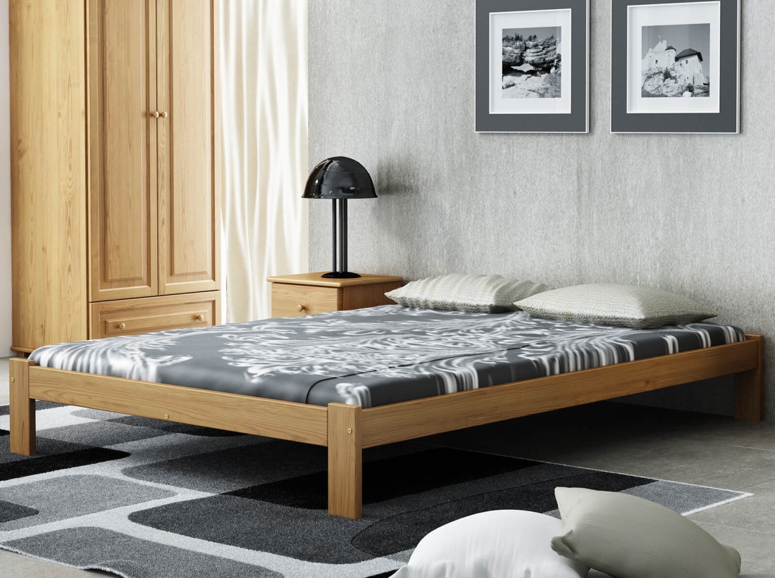 Letto in legno 140x200 Irys eco rovere