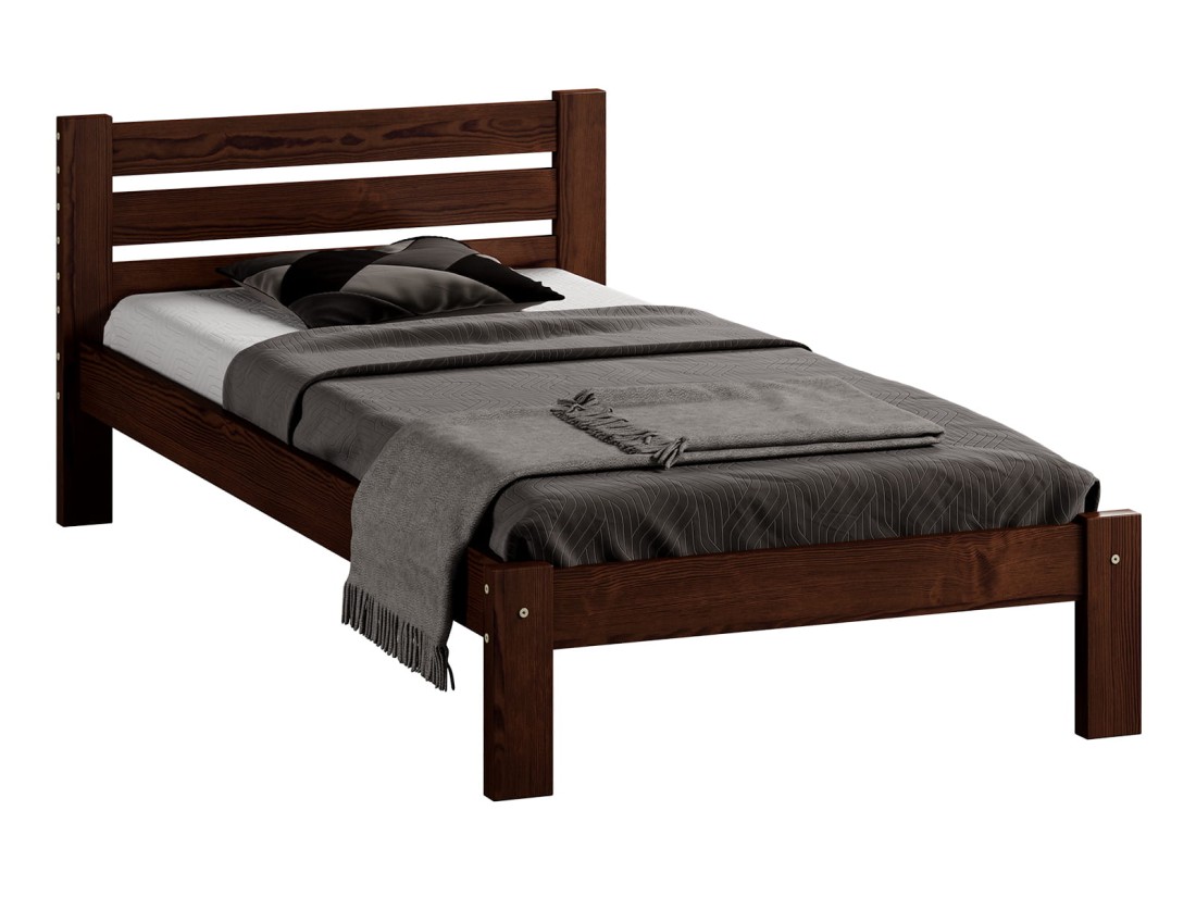 Letto 90x200 in pino Azja NOCE