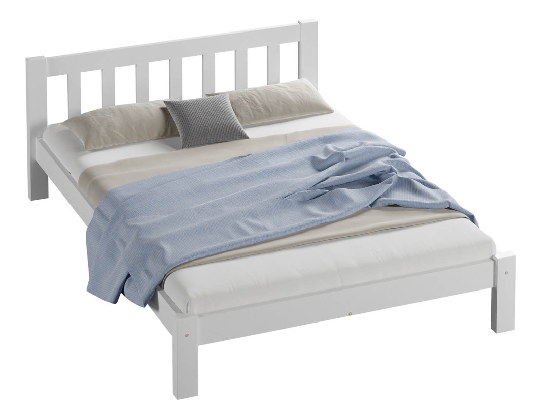 Letto 160x200 Ofelia in pino bianco