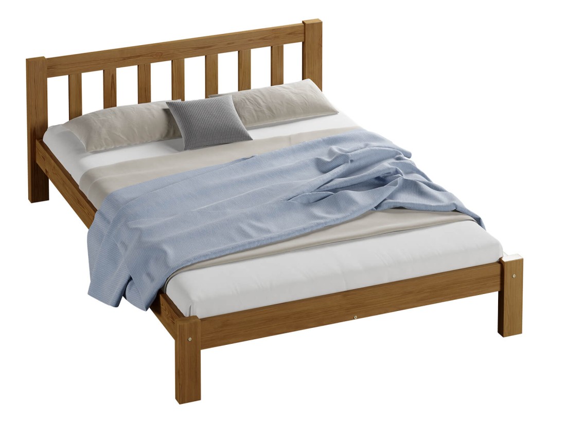 Letto in pino 120x200 Ofelia rovere