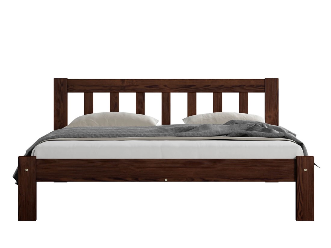 Letto in pino 120x200 Ofelia noce