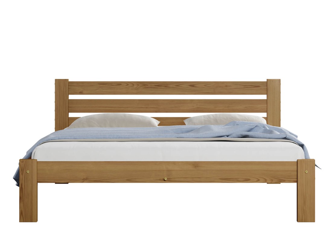 Letto 120x200 in pino Azja rovere