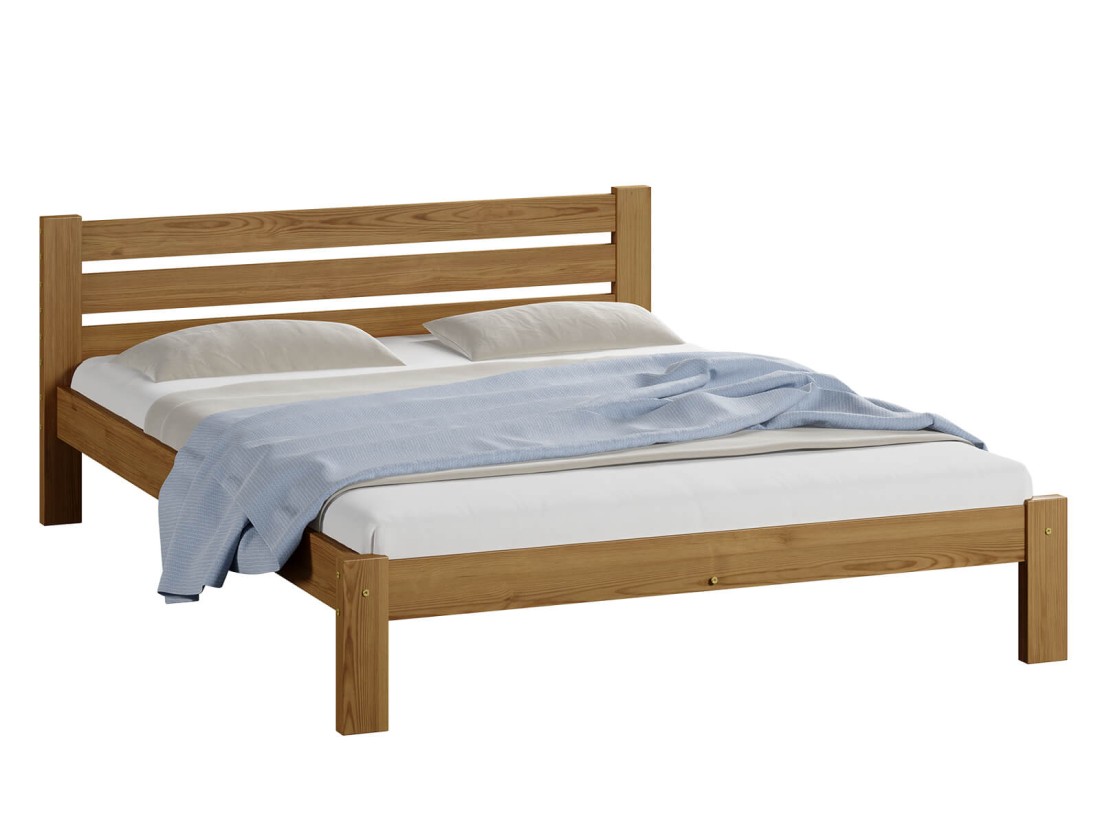 Letto 140x200 in pino Azja rovere
