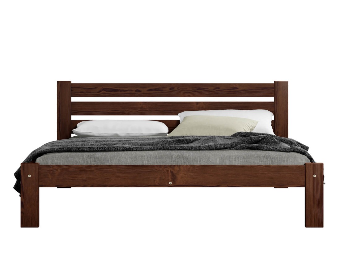 Letto 160x200 in pino Azja NOCE