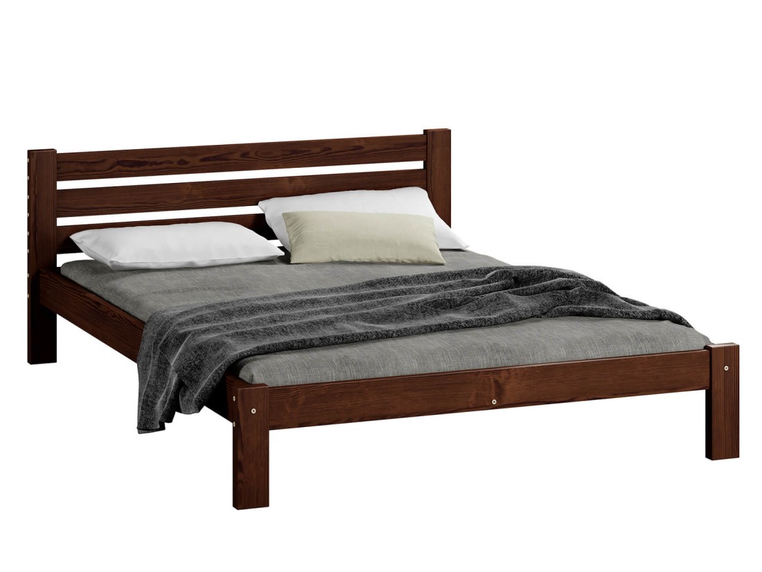 Letto 120x200 in pino Azja NOCE