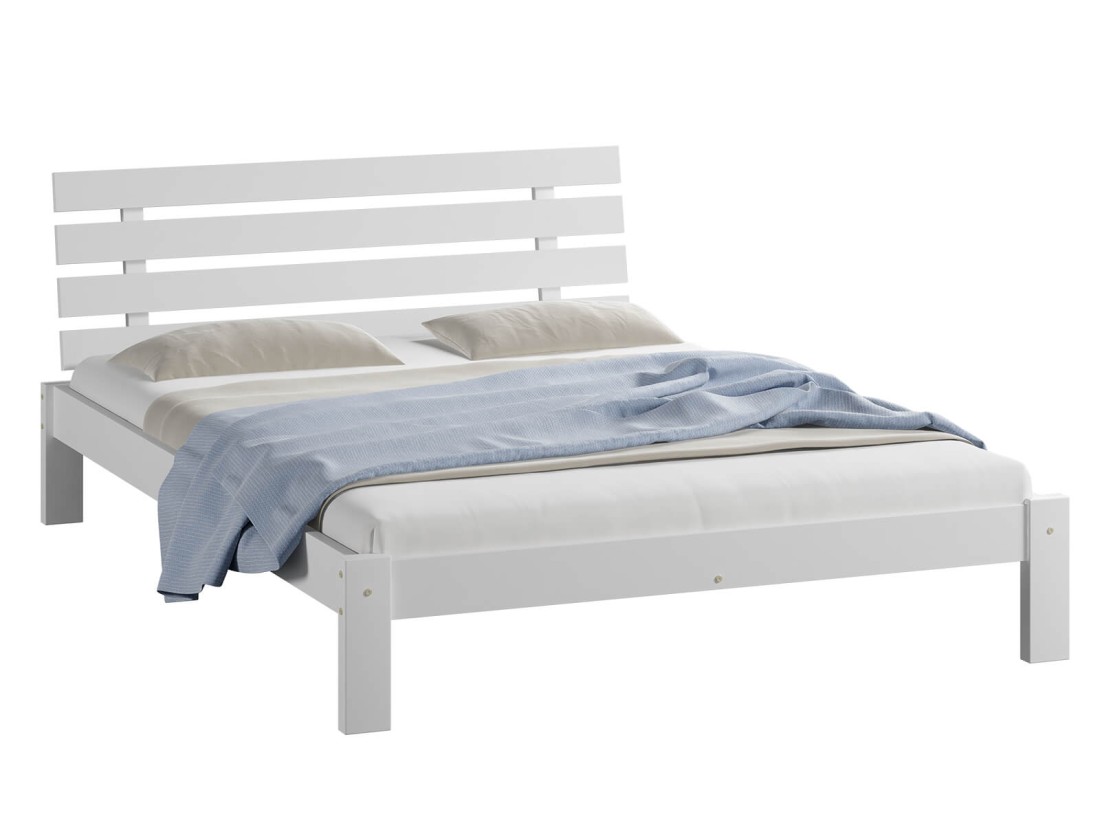 Letto in pino 160x200 Klara bianco