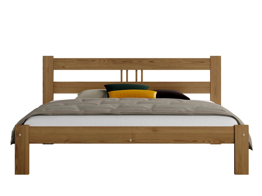 Letto in pino 140x200 Nikola rovere