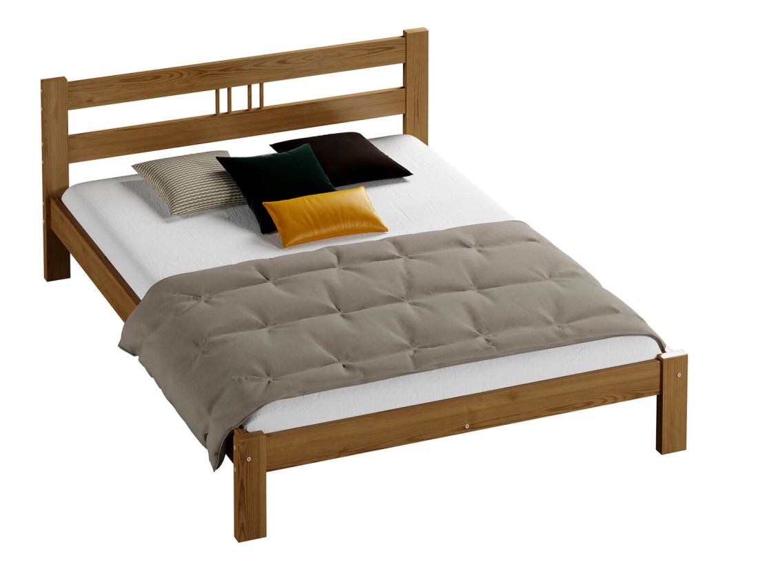 Letto in pino 120x200 Nikola rovere
