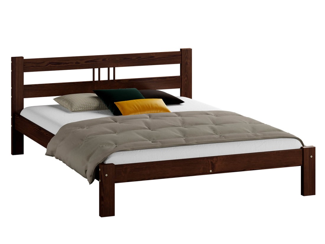 Letto in pino 140x200 Nikola noce