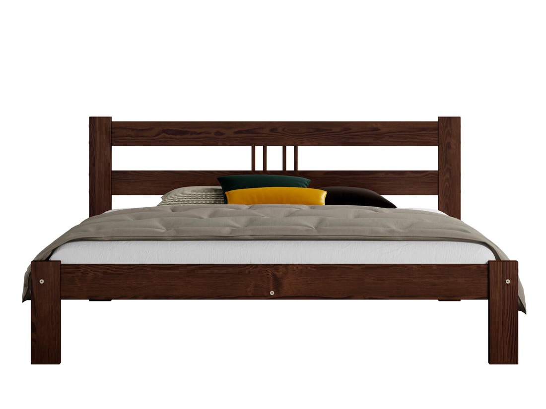 Letto in pino 140x200 Nikola noce