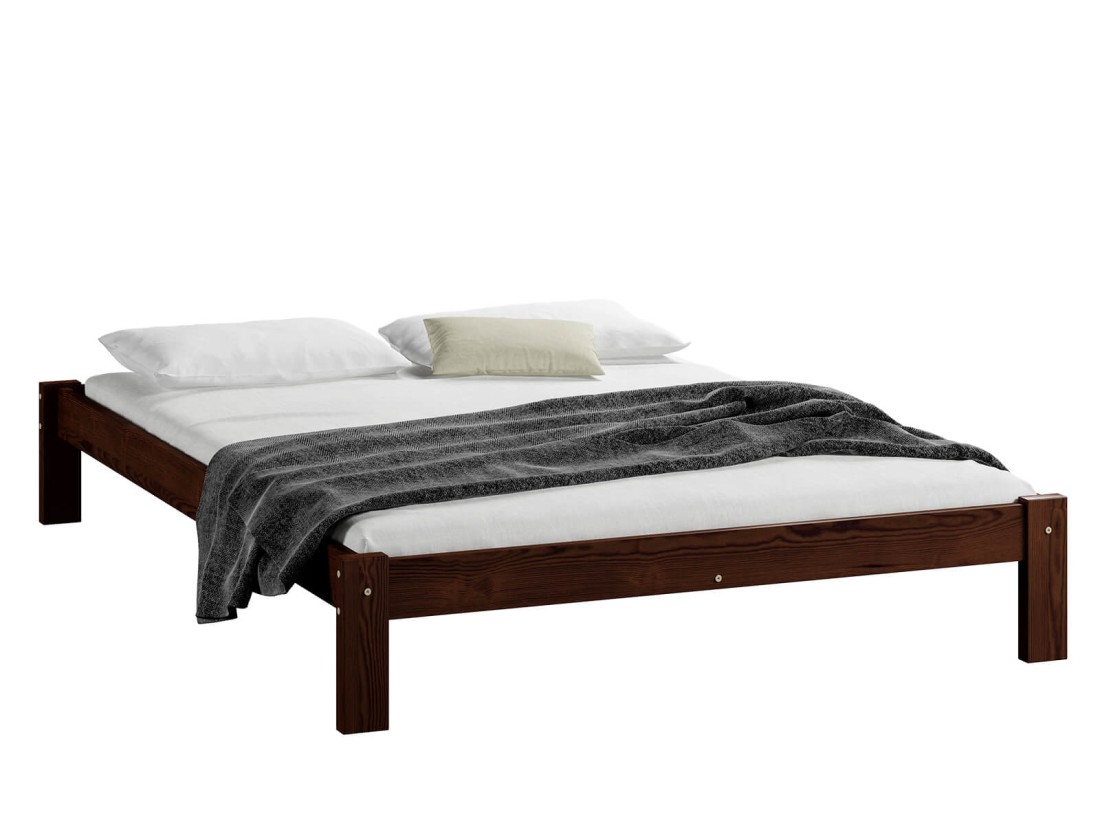 Letto in pino 140x200 Liliana noce