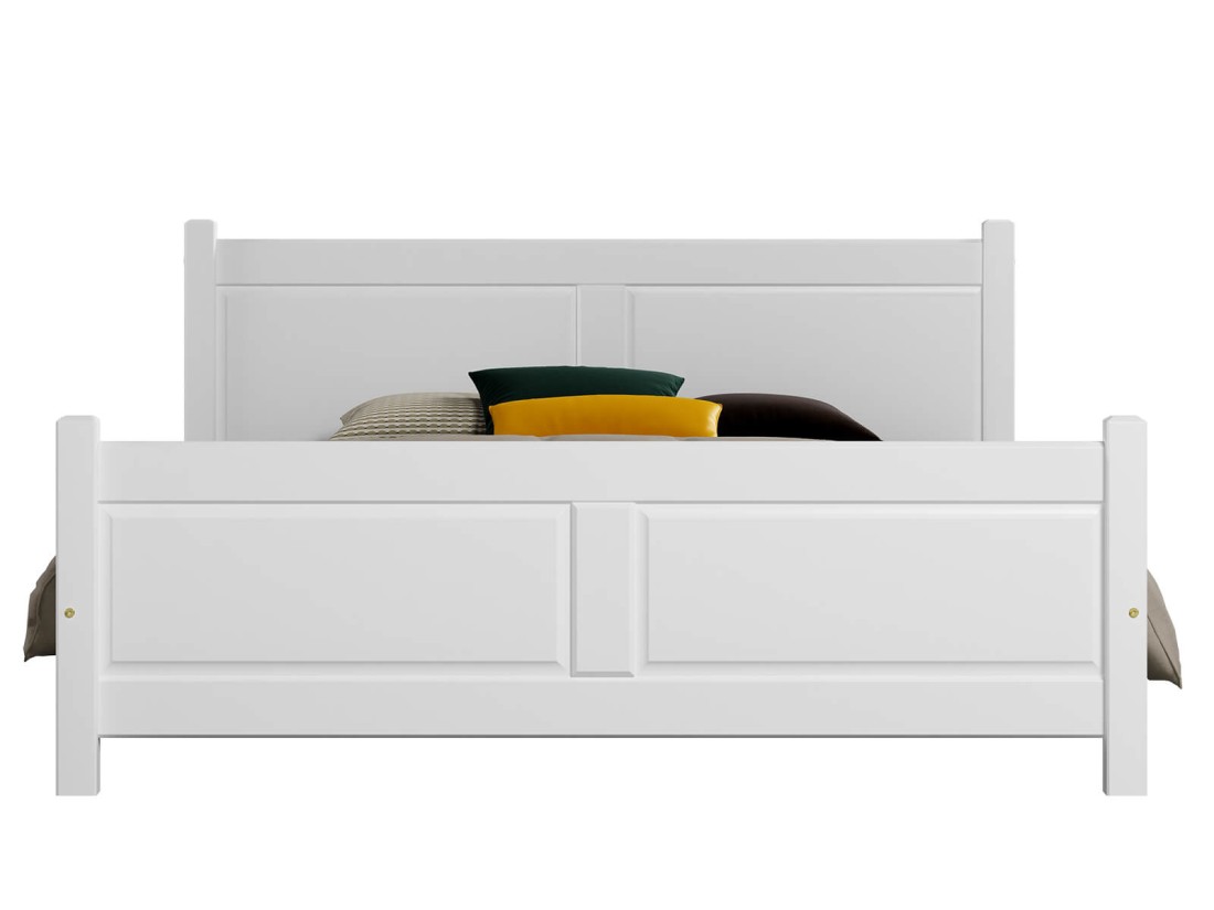 Letto 140x200 in legno Lena bianco