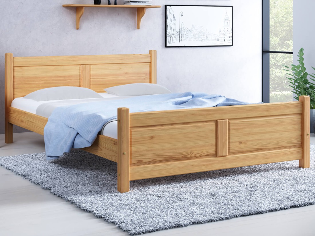 Letto in legno 120x200 Lena pino