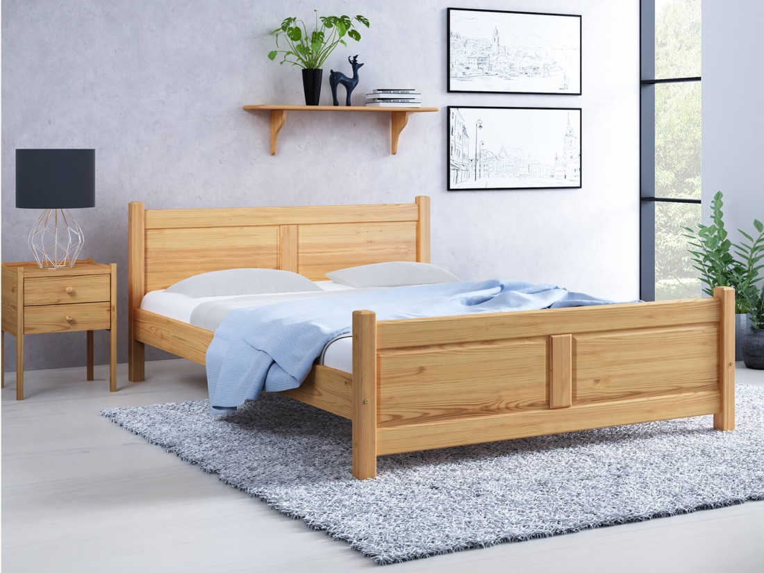 Letto in legno 120x200 Lena pino