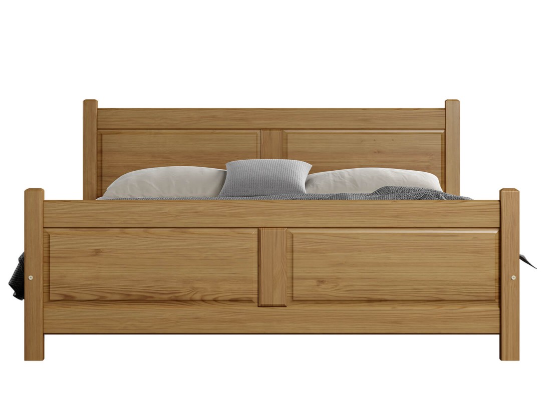 Letto in legno 140x200 Lena rovere
