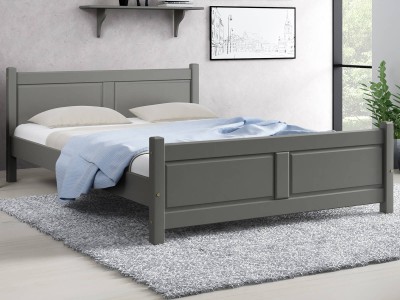 Letto in legno 140x200 Lena grigio