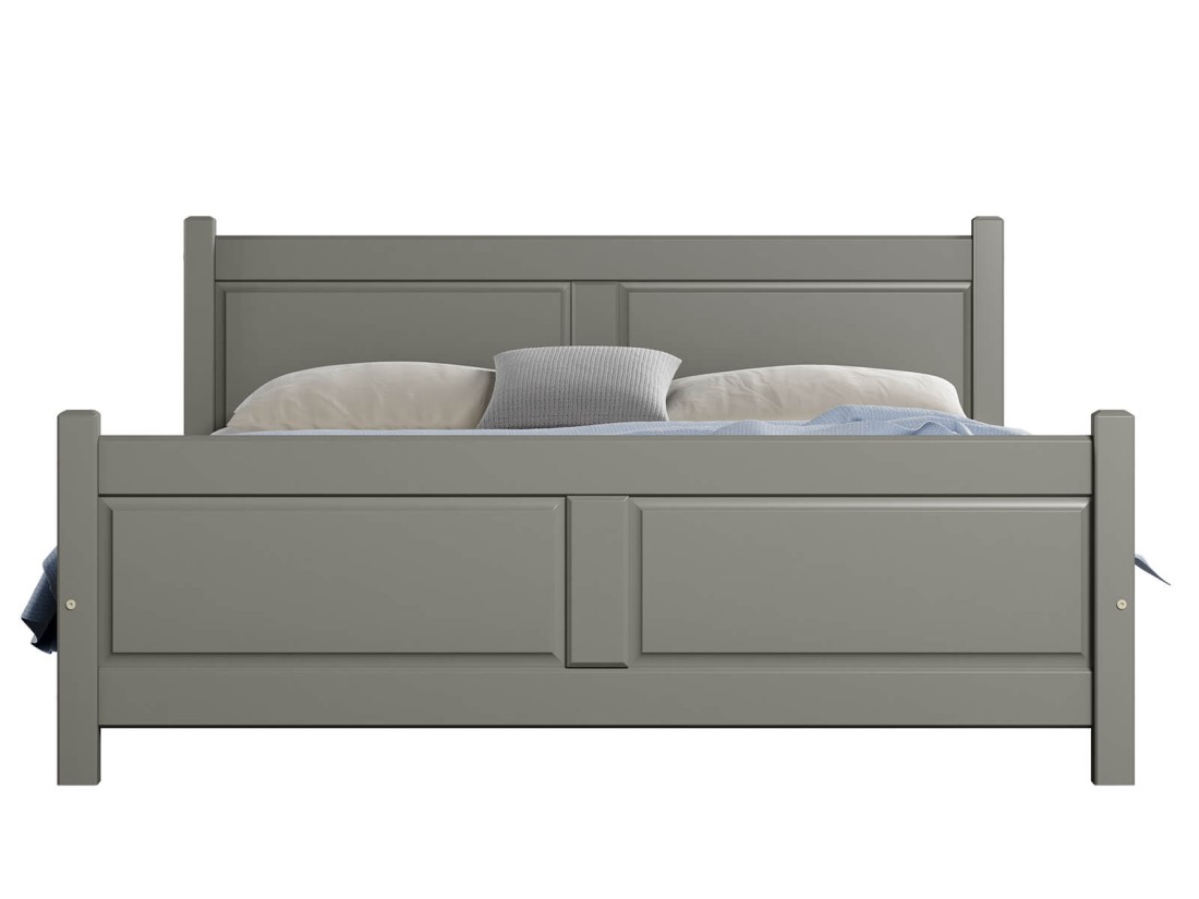 Letto in legno 160x200 Lena grigio