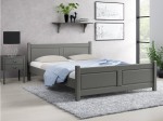 Letto in legno 180x200 Lena grigio