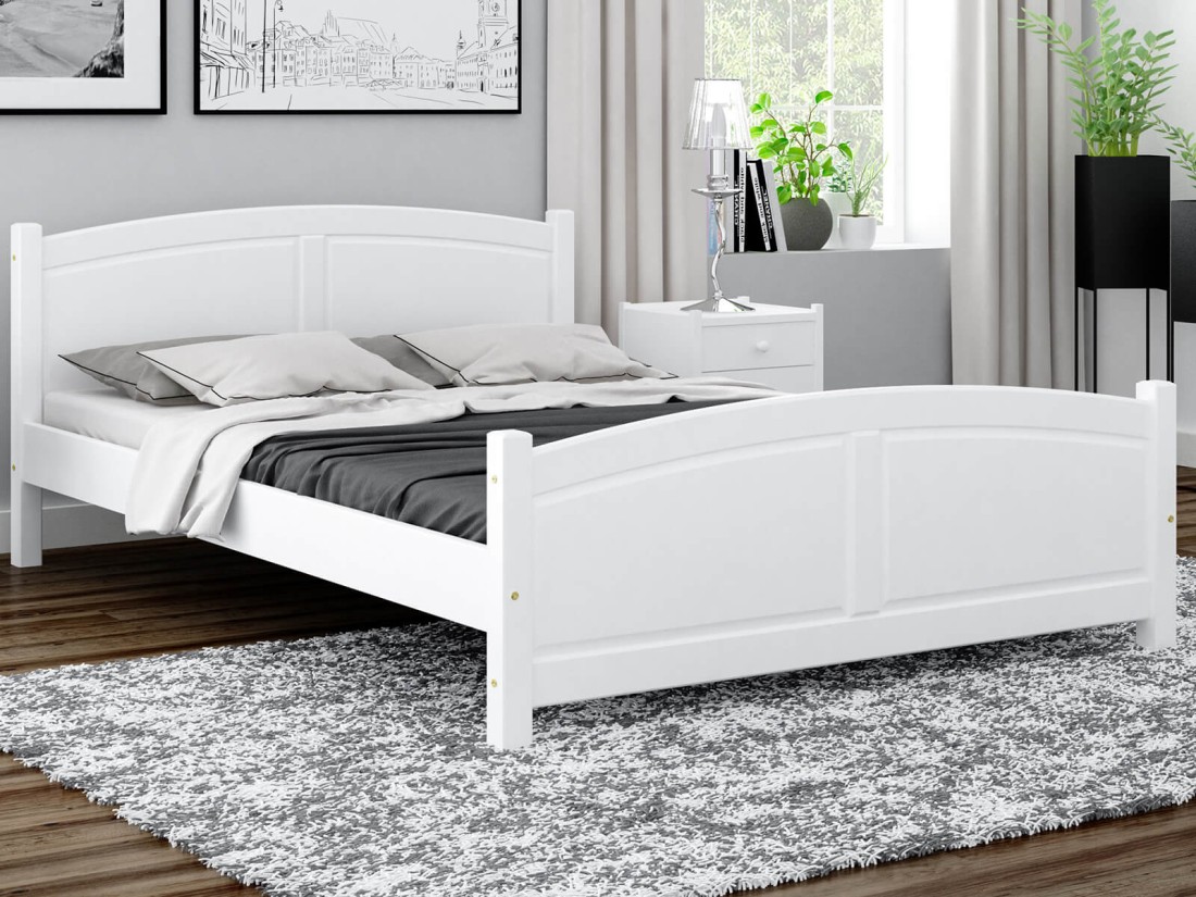 Letto in legno 120x200 Mela bianco
