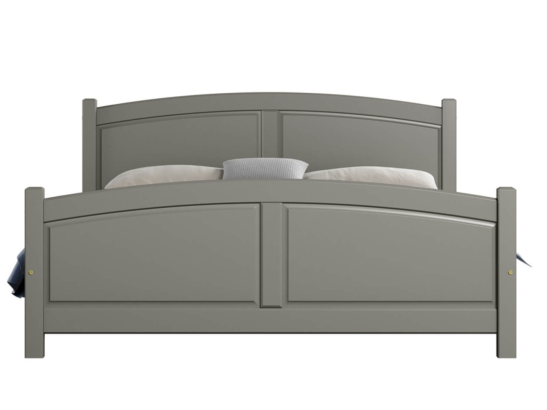 Letto in legno 140x200 Mela grigio