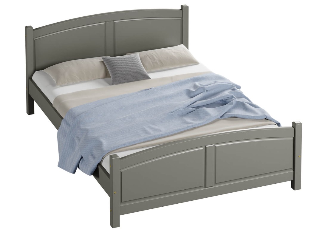 Letto in legno 160x200 Mela grigio