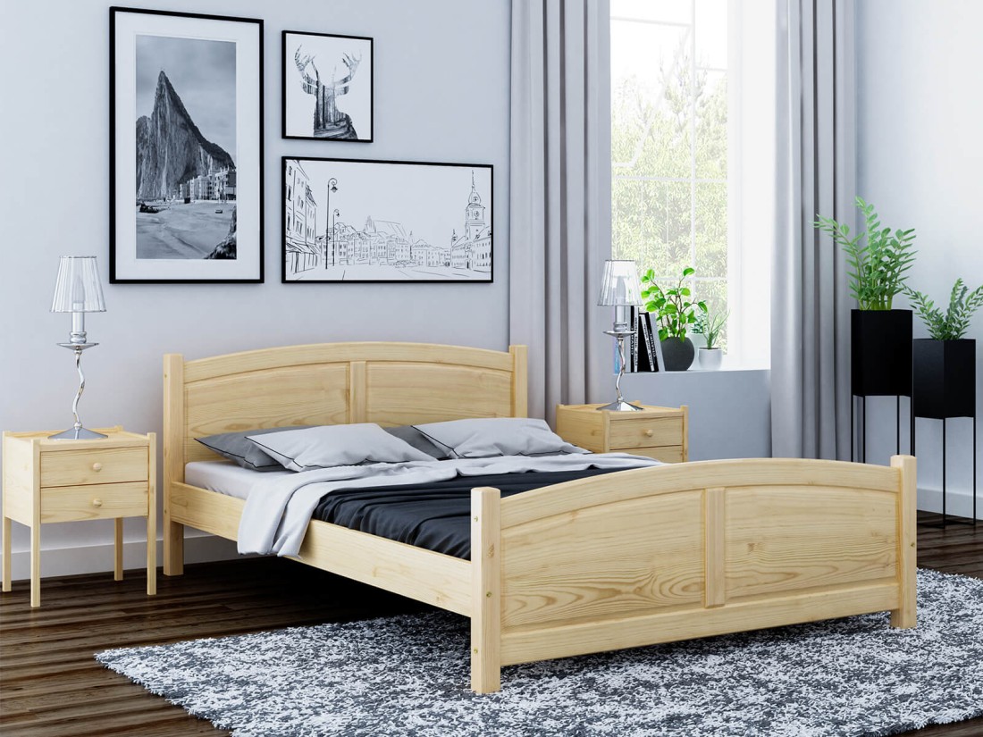 Letto in legno 120x200 Mela pino