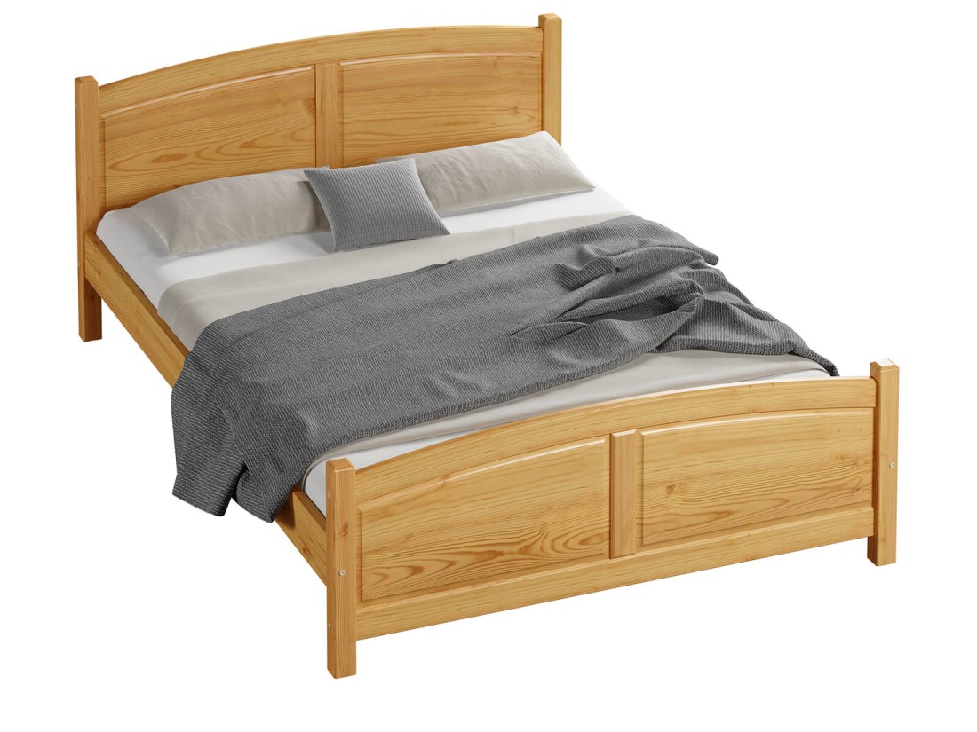 Letto in legno 120x200 Mela ontano