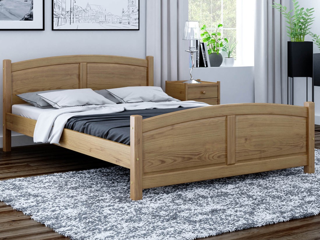 Letto in legno 120x200 Mela rovere