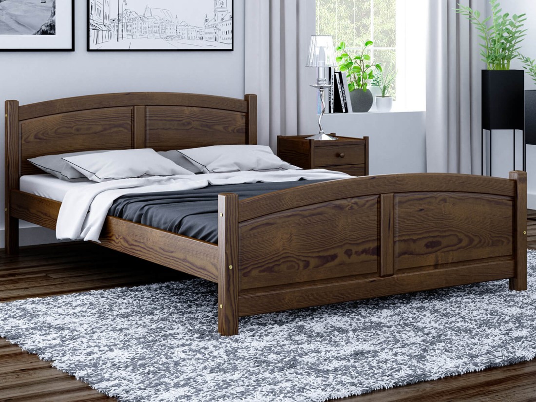 Letto in legno 120x200 Mela noce