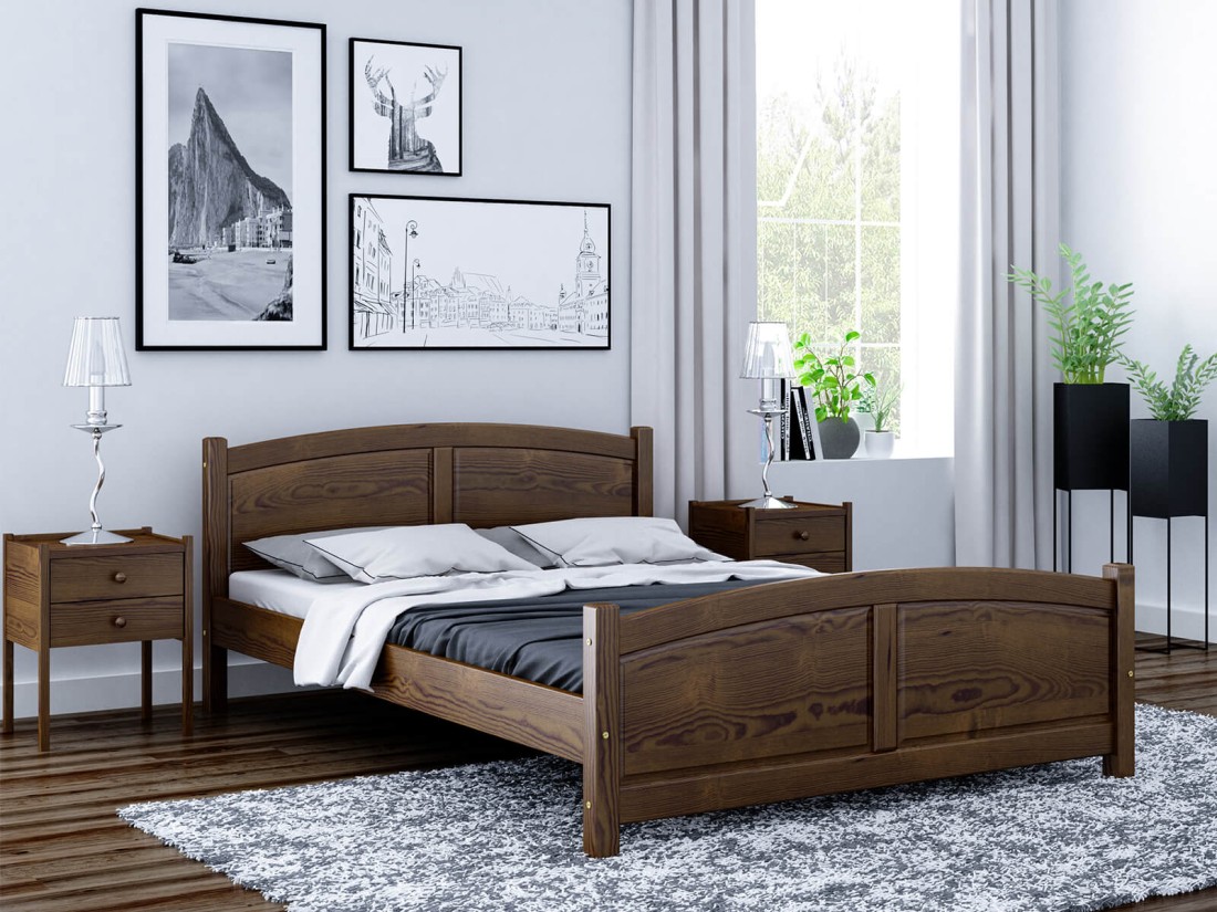 Letto in legno 120x200 Mela noce