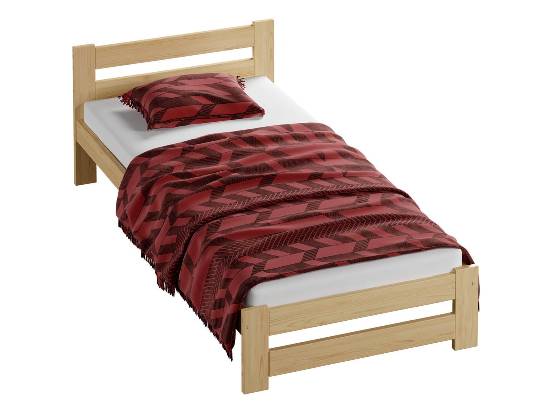 Letto in legno 80x200 Kada non verniciato