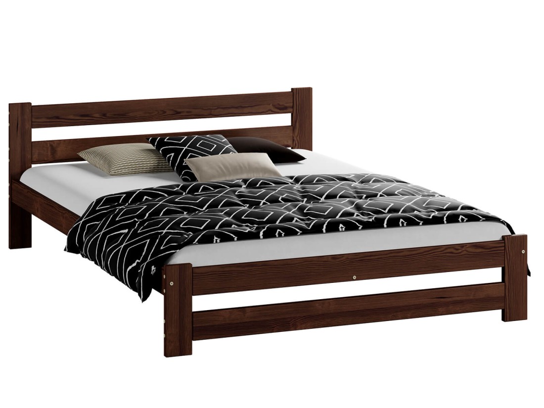 Letto in legno 160x200 Kada noce
