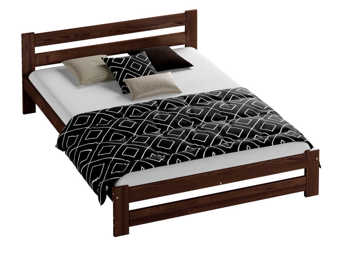 Letto in legno 160x200 Kada noce