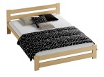 Letto in legno 120x200 Kada pino non verniciato con materasso in schiuma
