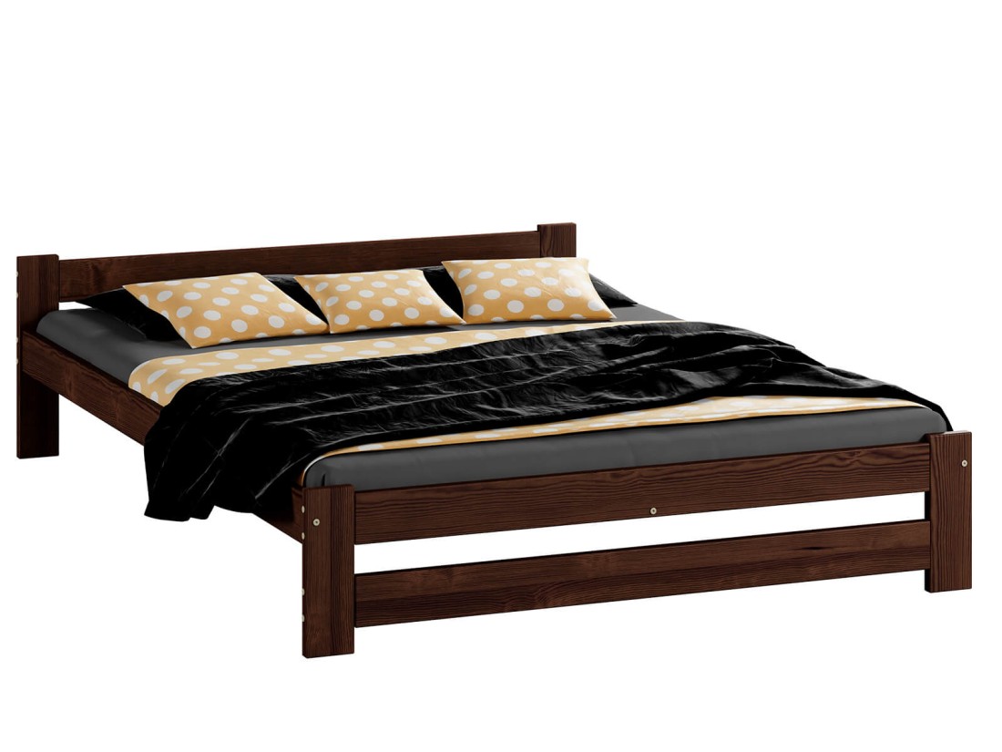 Letto in legno 140x200 Inter eco noce
