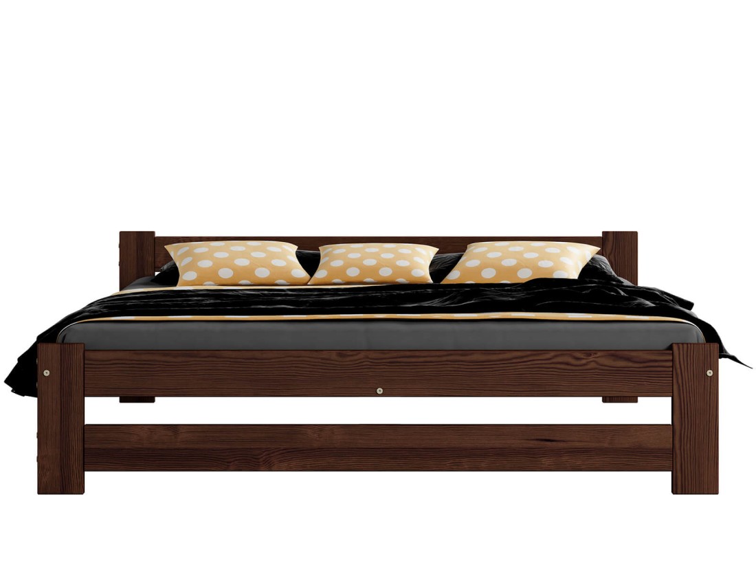 Letto in legno 140x200 Inter eco noce